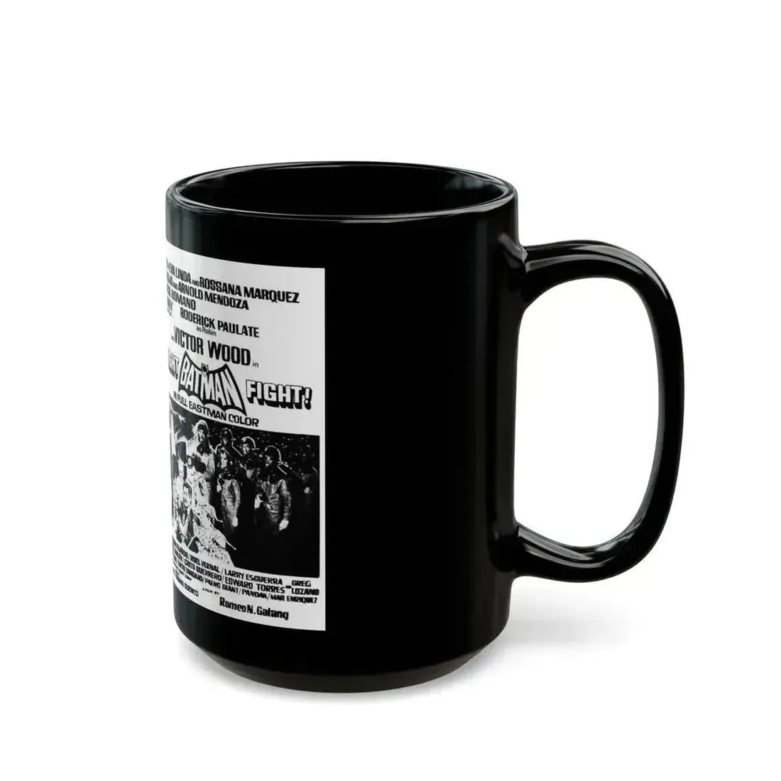 FIGHT BATMAN FIGHT (2) 1973 Movie Poster - Black Coffee Mug - Go Mug Yourself