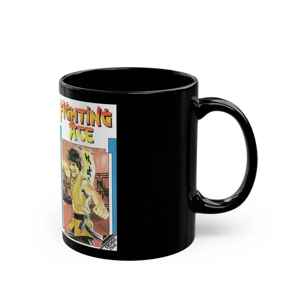 FIGHTING ACE (VHS COVER) - Black Coffee Mug - Go Mug Yourself