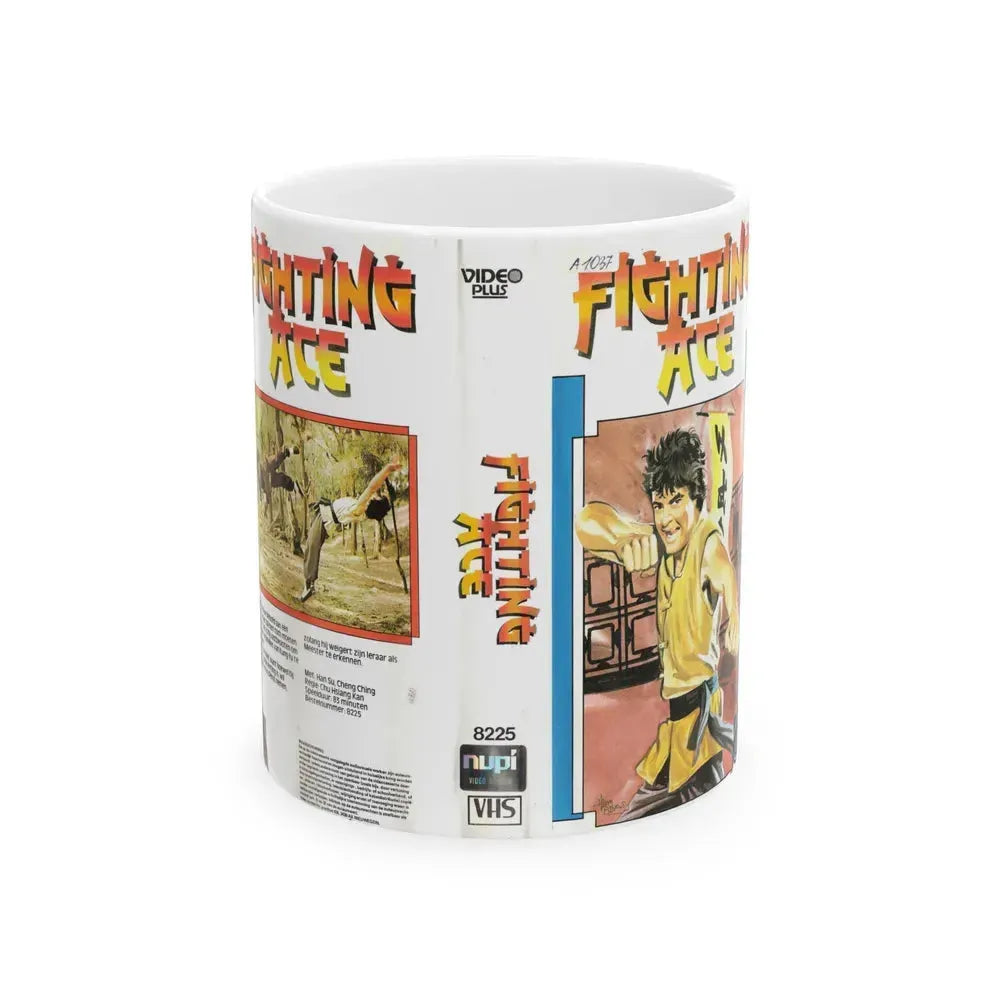 FIGHTING ACE (VHS COVER) - White Coffee Mug 11oz - Go Mug Yourself