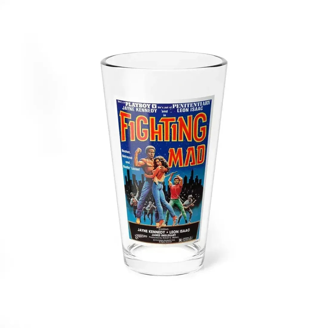 FIGHTING MAD (DEATH FORCE) 1978 Movie Poster - Pint Glass 16oz 16oz - Go Mug Yourself
