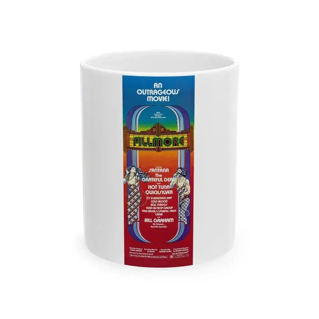 fillmore movie insert poster (twentieth century fox, 1972) (Music Poster) White Coffee Mug 11oz - Go Mug Yourself