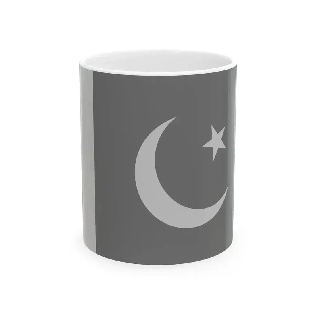 Fin Flash of Pakistan Low Visibility (Pakistan) White Coffee Mug 11oz - Go Mug Yourself