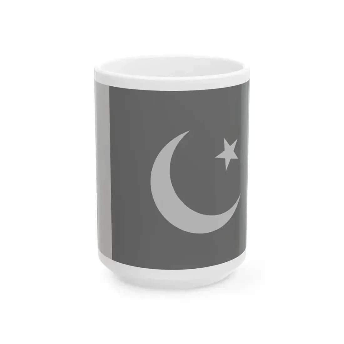 Fin Flash of Pakistan Low Visibility (Pakistan) White Coffee Mug 15oz - Go Mug Yourself