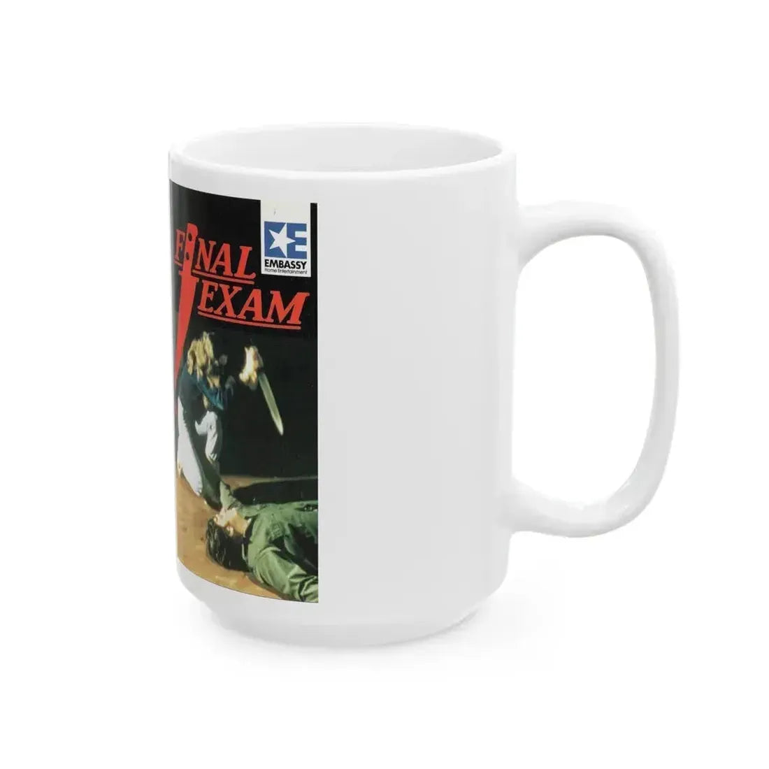 FINAL EXAM EMBASSY HOME ENTERTAINMENT (VHS COVER) - White Coffee Mug - Go Mug Yourself