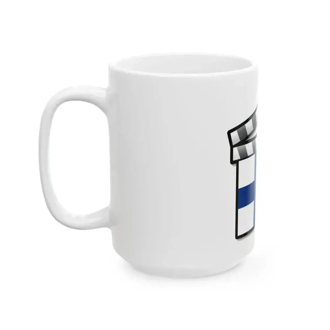 Finland film clapperboard (Finland) White Coffee Mug - Go Mug Yourself