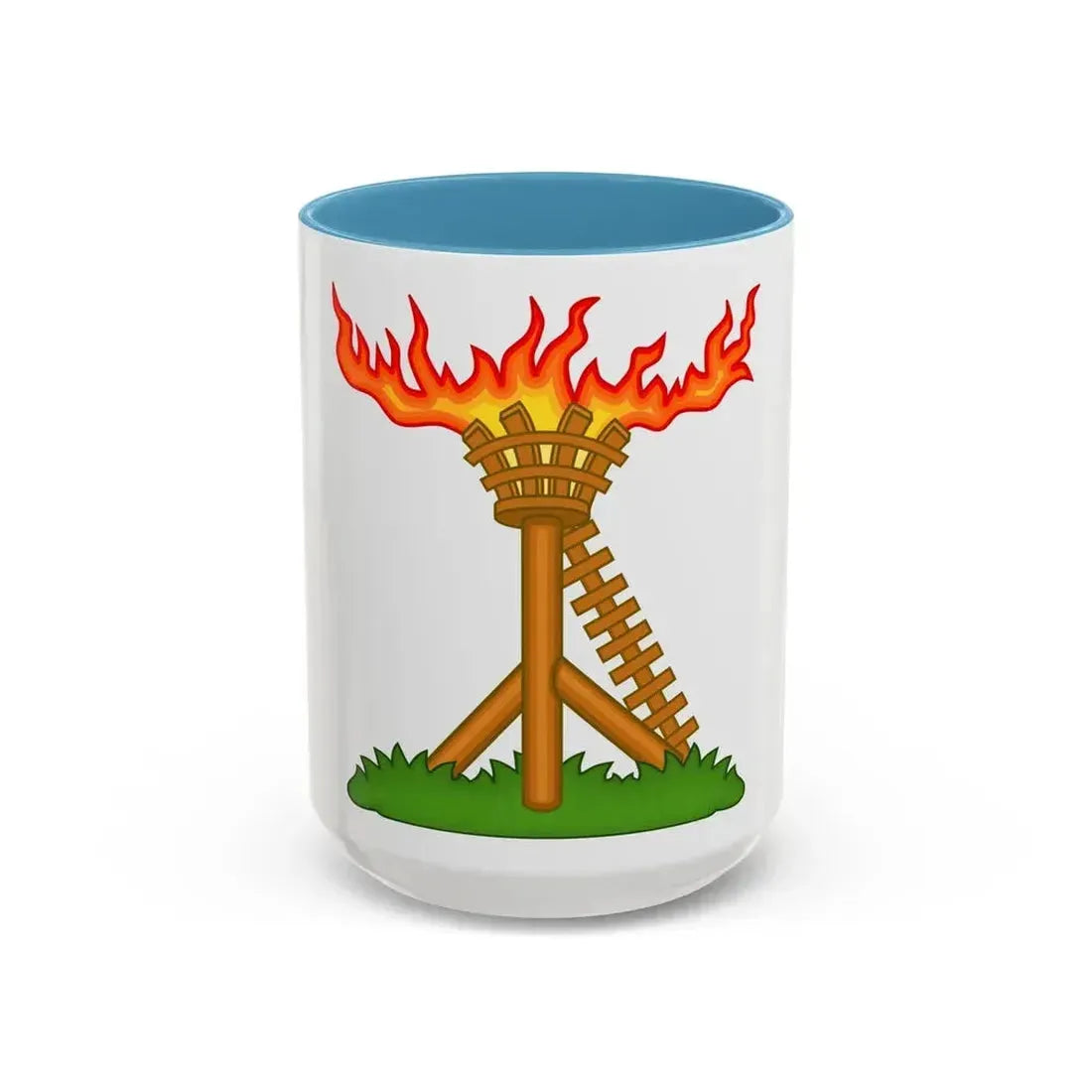 Fire Beacon Badge of Henry V - Accent Coffee Mug 15oz Light Blue - Go Mug Yourself