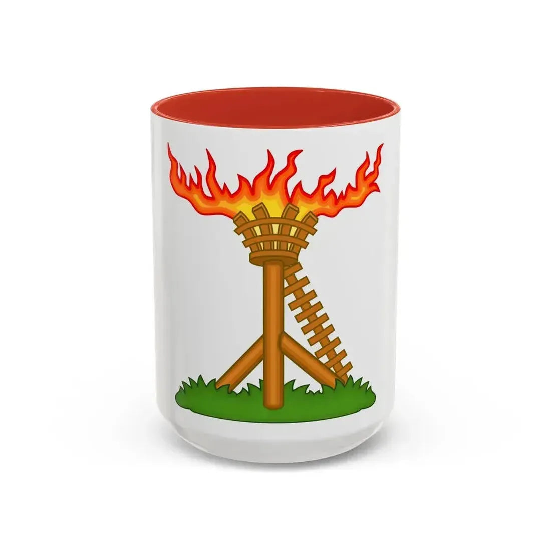 Fire Beacon Badge of Henry V - Accent Coffee Mug 15oz Red - Go Mug Yourself