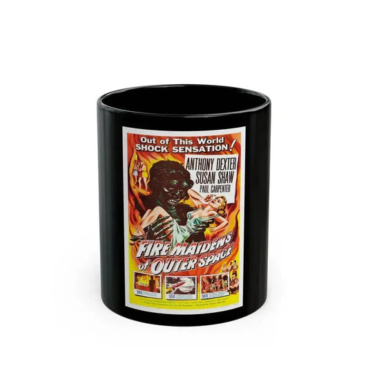 FIRE MAIDENS OF OUTER SPACE 1956 Movie Poster - Black Coffee Mug 11oz - Go Mug Yourself