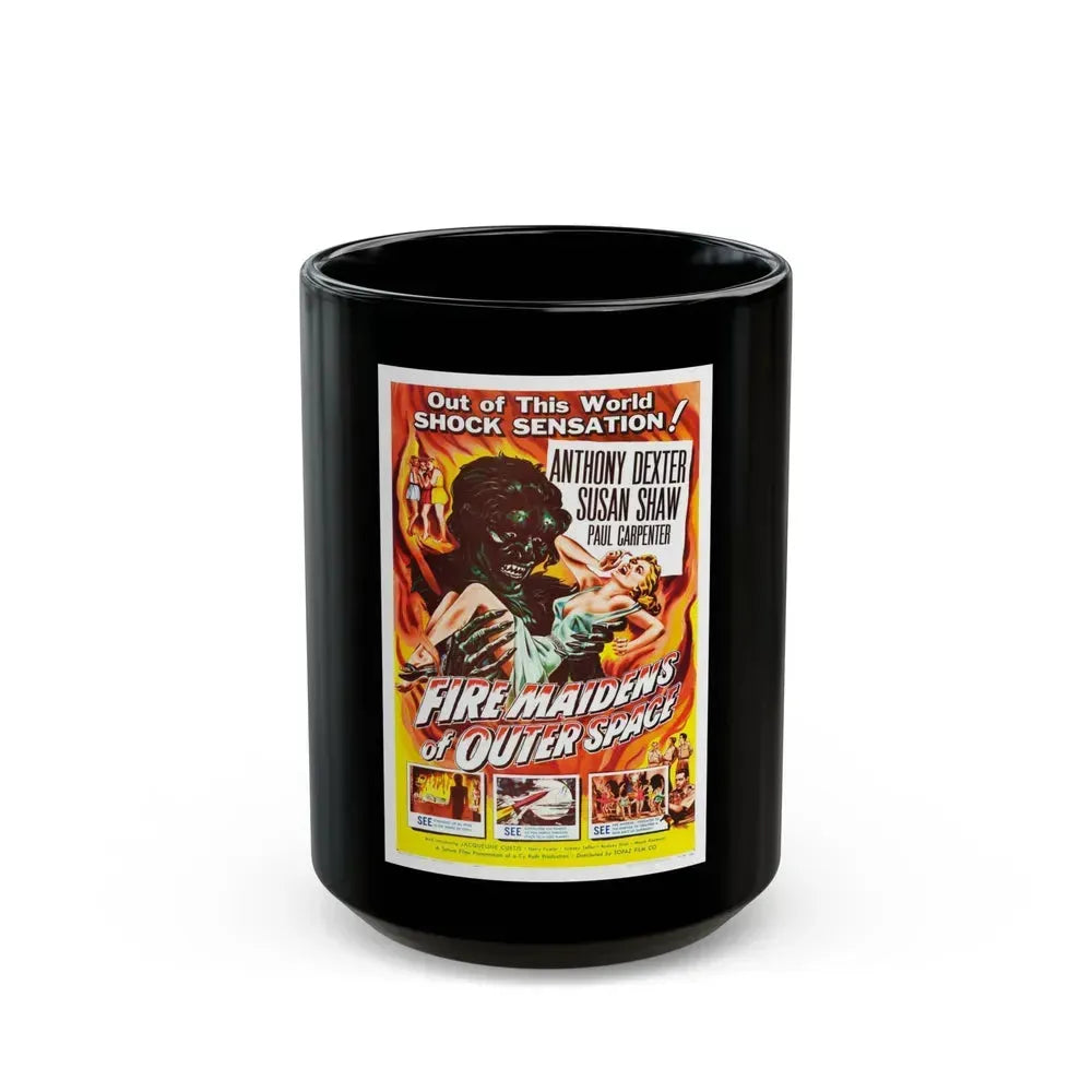 FIRE MAIDENS OF OUTER SPACE 1956 Movie Poster - Black Coffee Mug 15oz - Go Mug Yourself