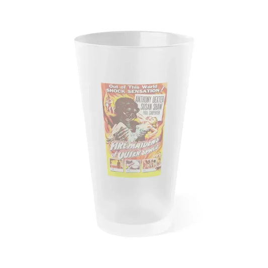 FIRE MAIDENS OF OUTER SPACE 1956 Movie Poster - Frosted Pint Glass 16oz 16oz Frosted - Go Mug Yourself