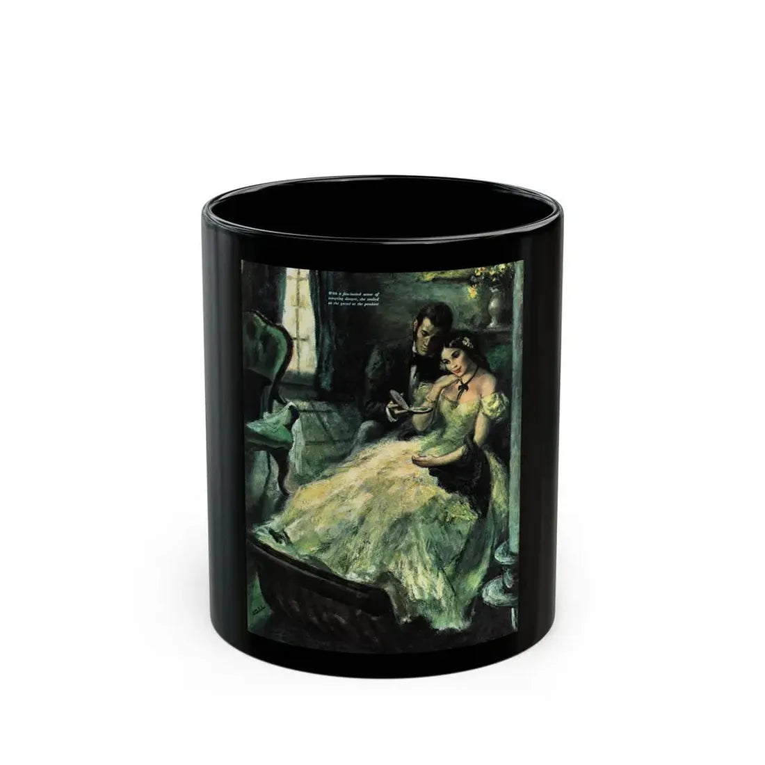 Fire Opal, Woman's Home Companion, August 1948 - Black Coffee Mug 11oz - Go Mug Yourself