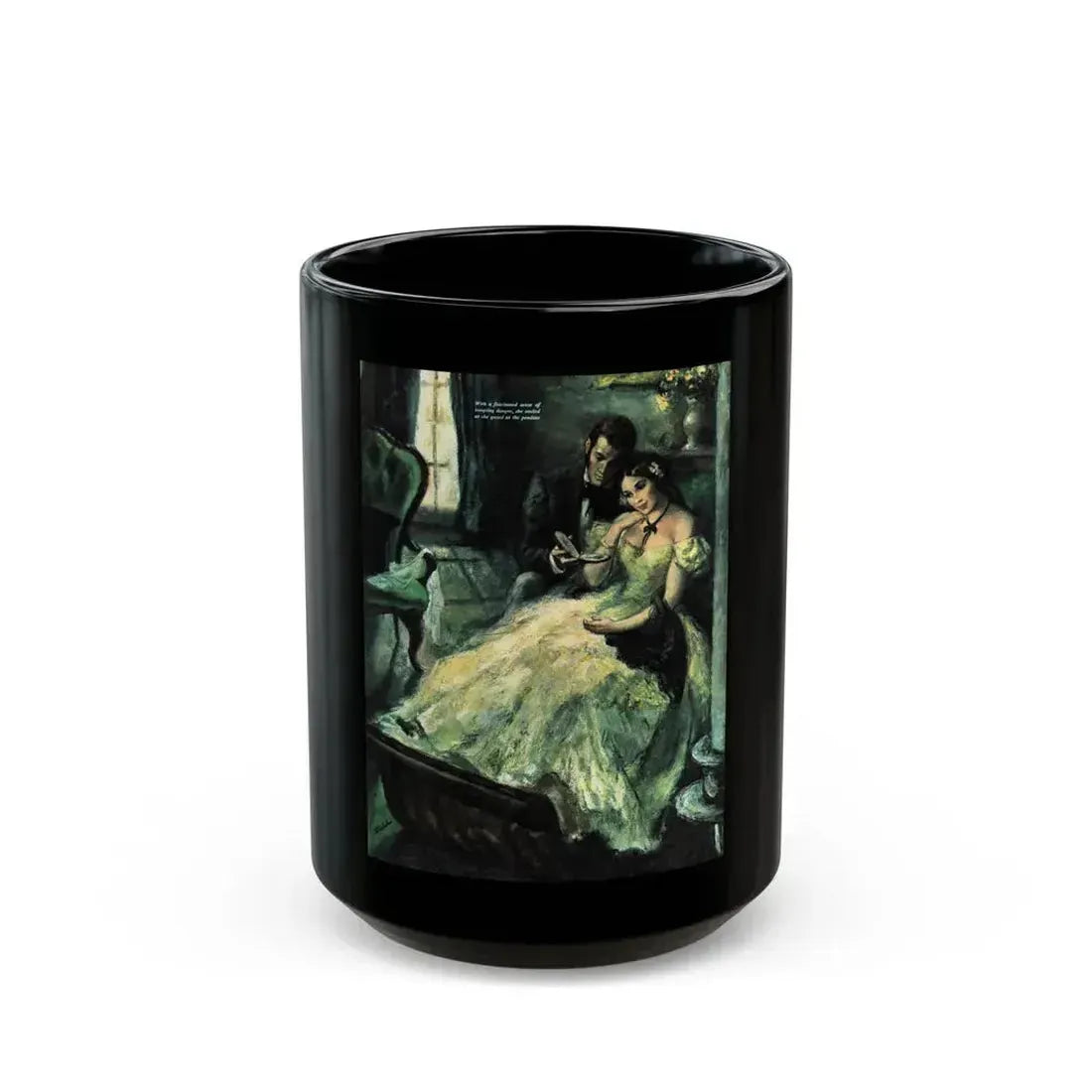 Fire Opal, Woman's Home Companion, August 1948 - Black Coffee Mug 15oz - Go Mug Yourself
