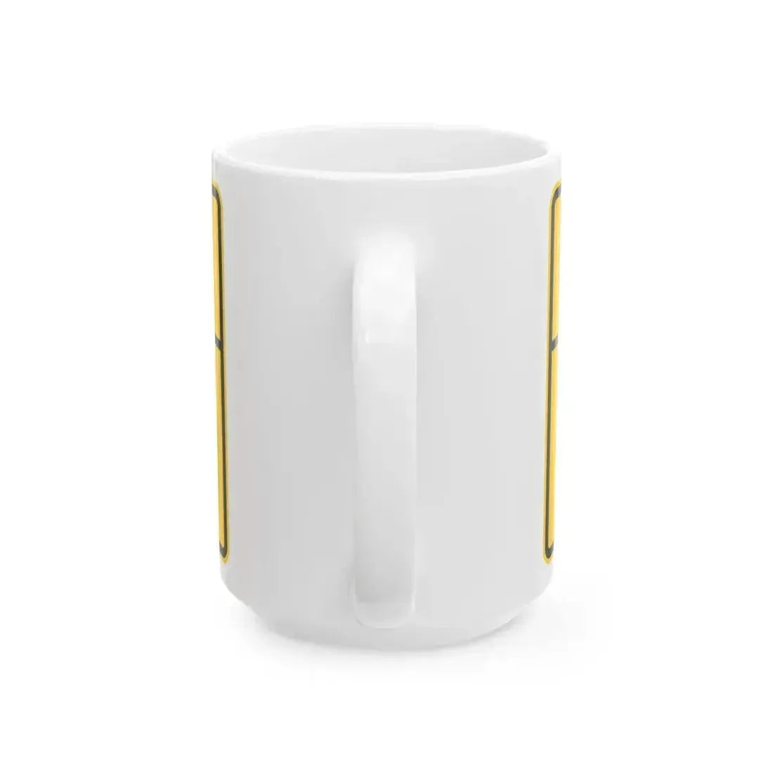 FIRE SIGNAL STOP ON euasHine RED MUTCD-DE W11-12-DE (Delaware) (Road Sign) White Coffee Mug - Go Mug Yourself
