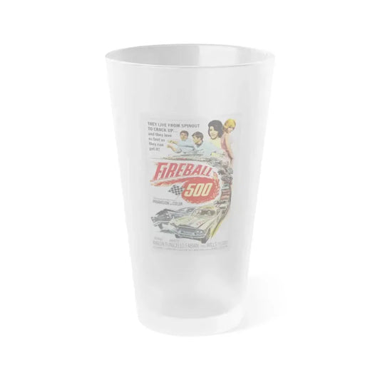 FIREBALL 500 1966 Movie Poster - Frosted Pint Glass 16oz 16oz Frosted - Go Mug Yourself