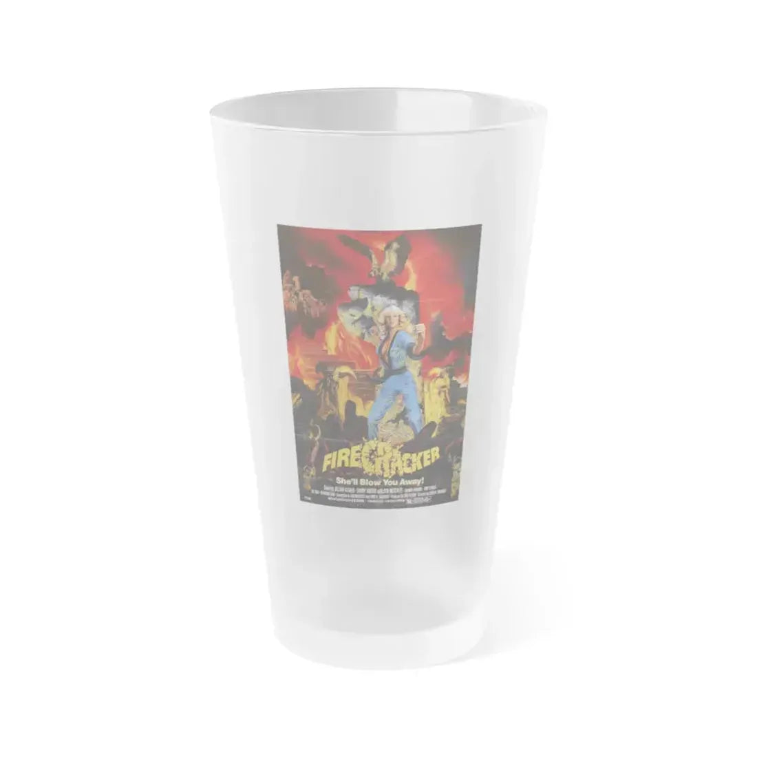 FIRECRACKER 1981 Movie Poster - Frosted Pint Glass 16oz 16oz Frosted - Go Mug Yourself