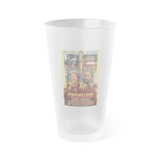 FIREWALKER 1986 Movie Poster - Frosted Pint Glass 16oz 16oz Frosted - Go Mug Yourself