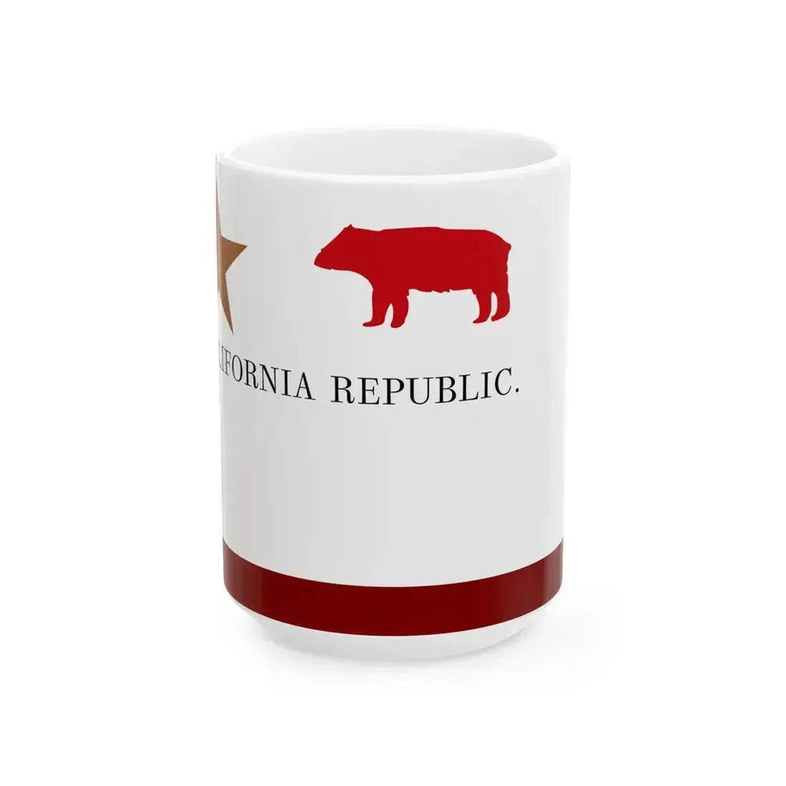 First Bear Flag of California 1846 (United States) White Coffee Mug 15oz - Go Mug Yourself