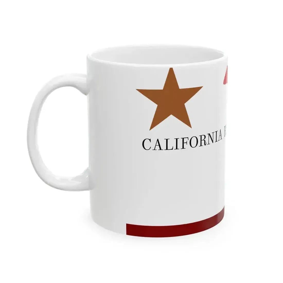 First Bear Flag of California 1846 (United States) White Coffee Mug - Go Mug Yourself