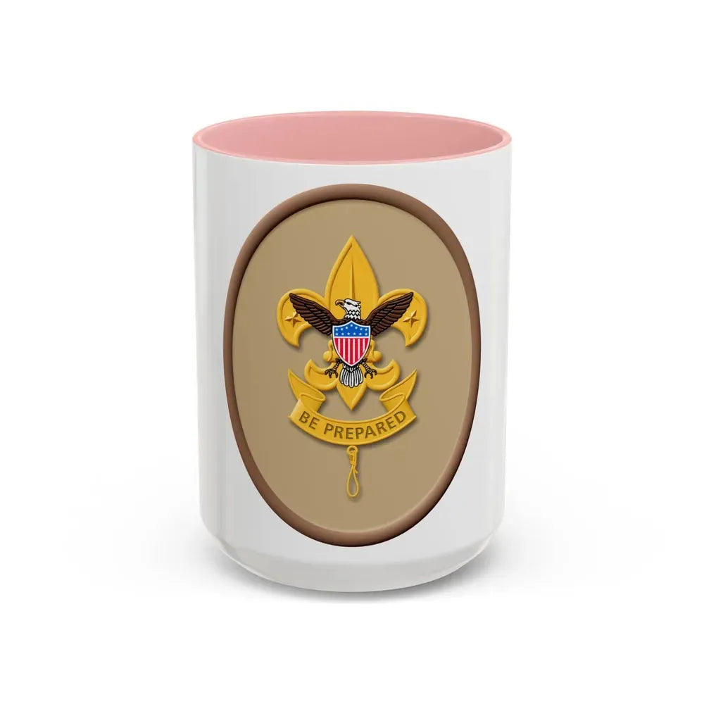 First Class (Boy Scout Merit Badge) Accent Coffee Mug 15oz Pink - Go Mug Yourself