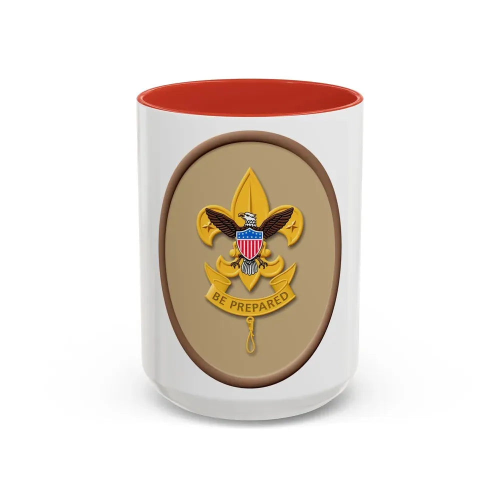 First Class (Boy Scout Merit Badge) Accent Coffee Mug 15oz Red - Go Mug Yourself