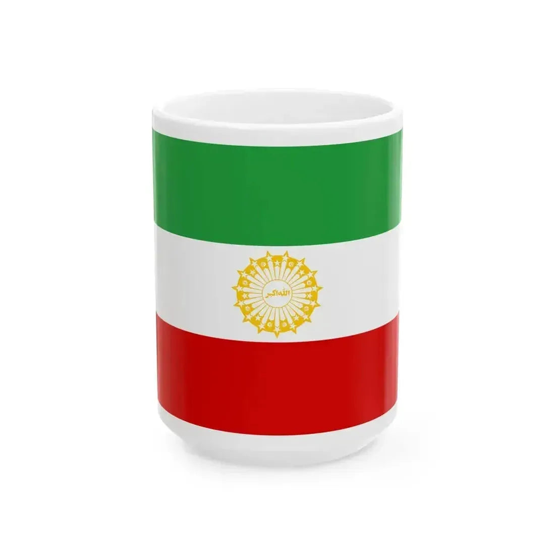 First Flag of I.R.Iran (Iran) White Coffee Mug 15oz - Go Mug Yourself