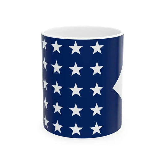 First house flag of the Collins Line (United States) White Coffee Mug 11oz - Go Mug Yourself