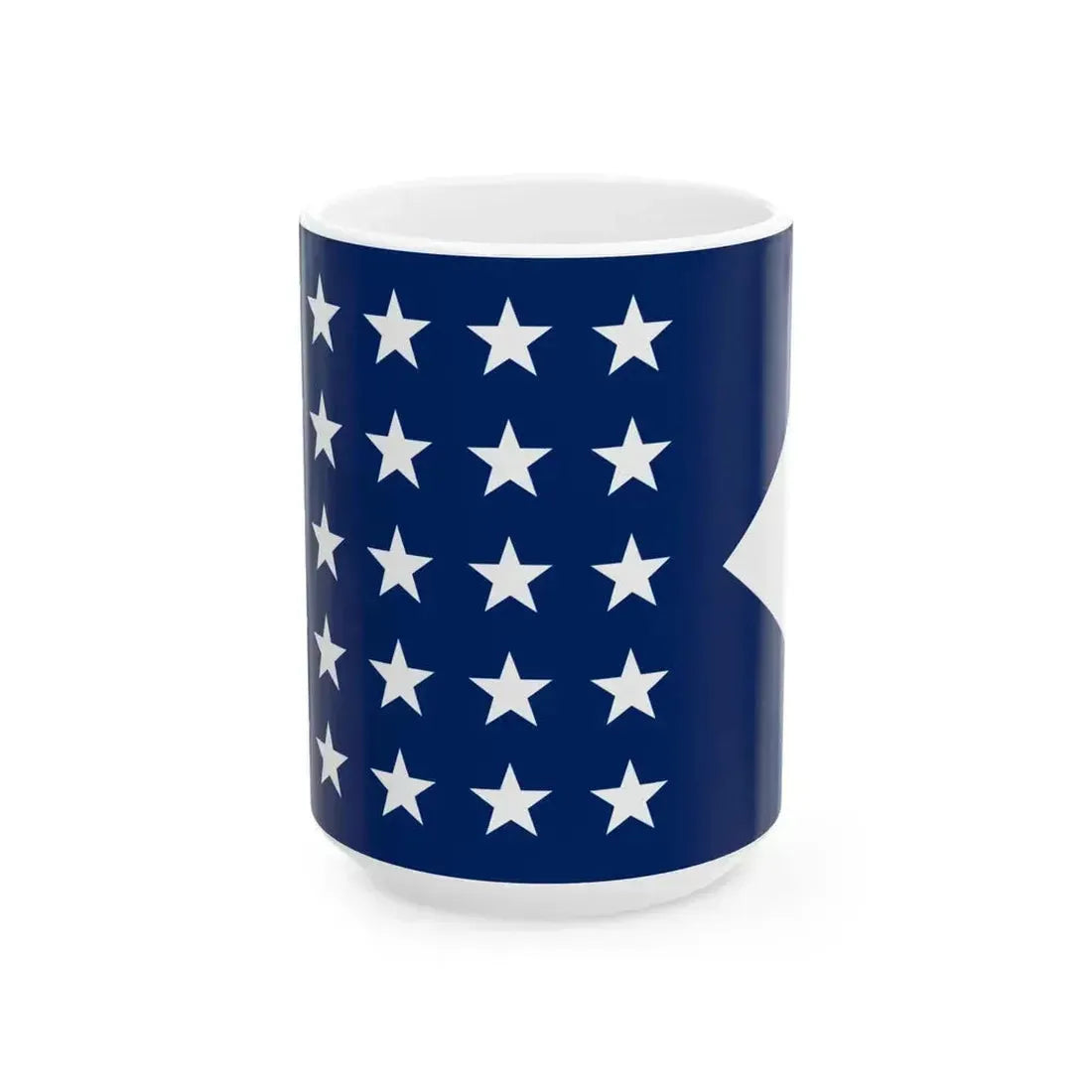 First house flag of the Collins Line (United States) White Coffee Mug 15oz - Go Mug Yourself