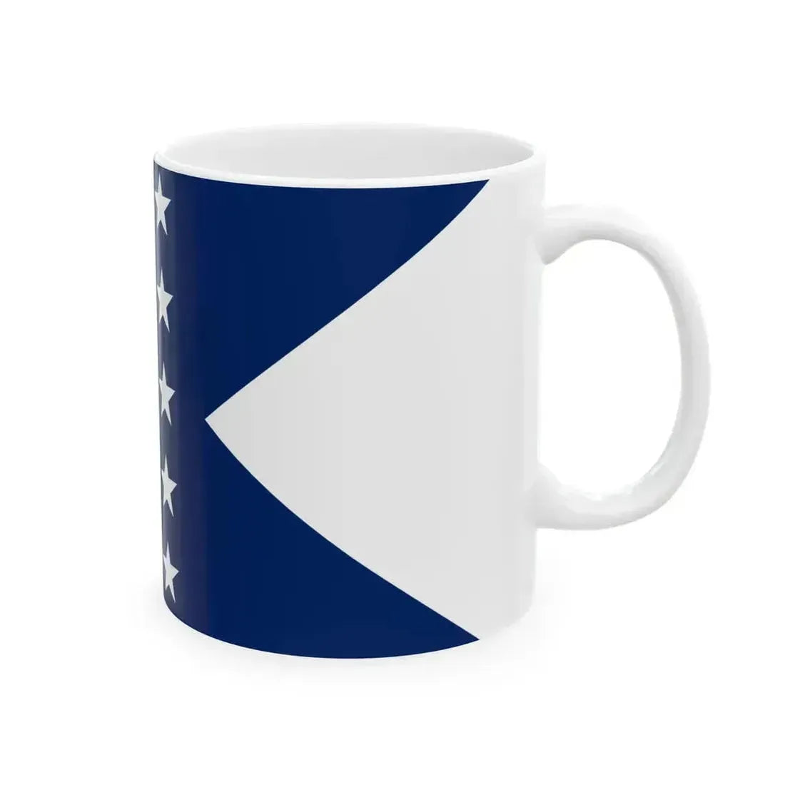 First house flag of the Collins Line (United States) White Coffee Mug - Go Mug Yourself