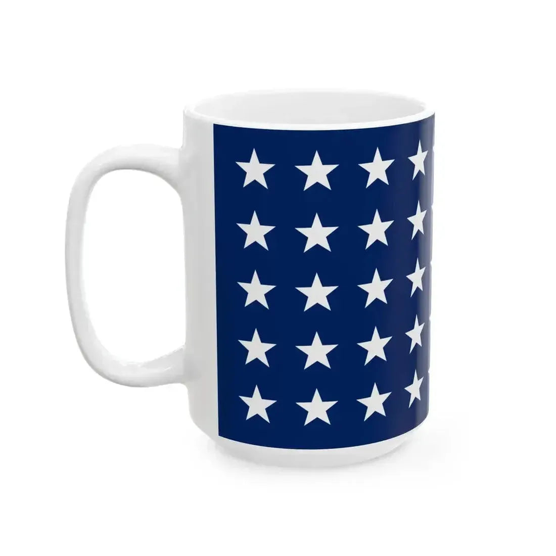 First house flag of the Collins Line (United States) White Coffee Mug - Go Mug Yourself