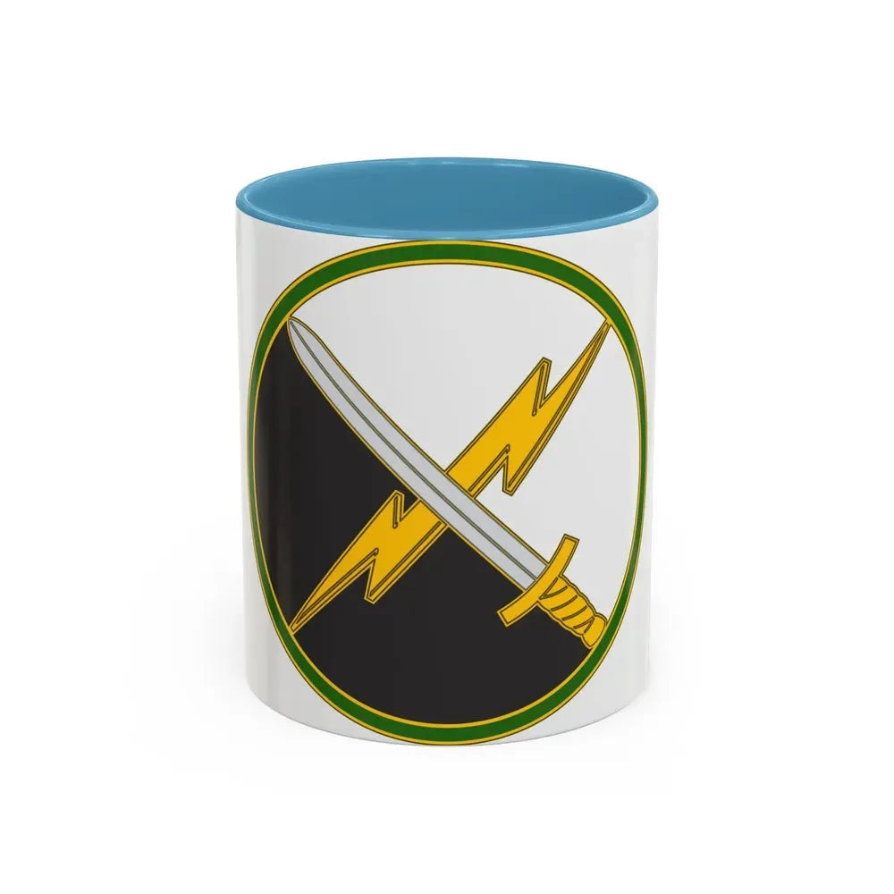 First Information Operations Command CSIB (U.S. Army) Accent Coffee Mug 11oz Light Blue - Go Mug Yourself