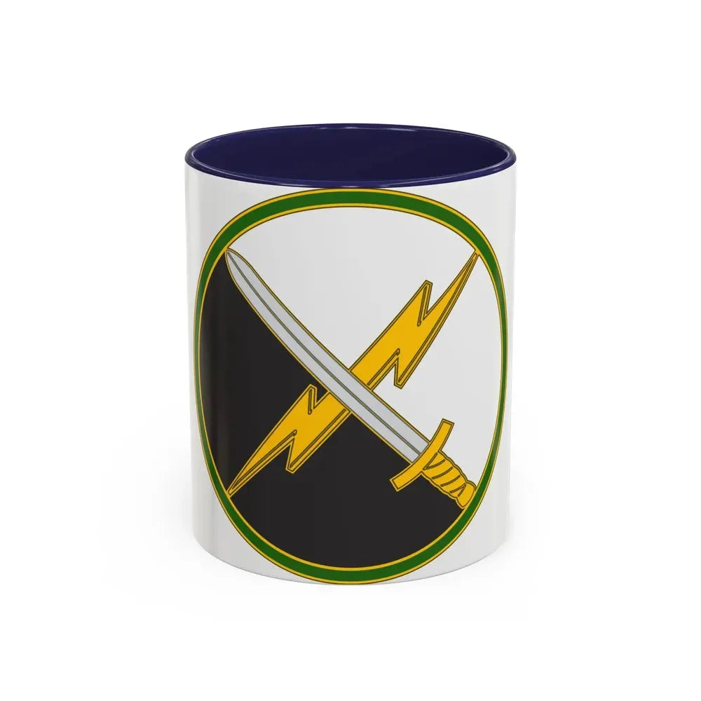 First Information Operations Command CSIB (U.S. Army) Accent Coffee Mug 11oz Navy - Go Mug Yourself