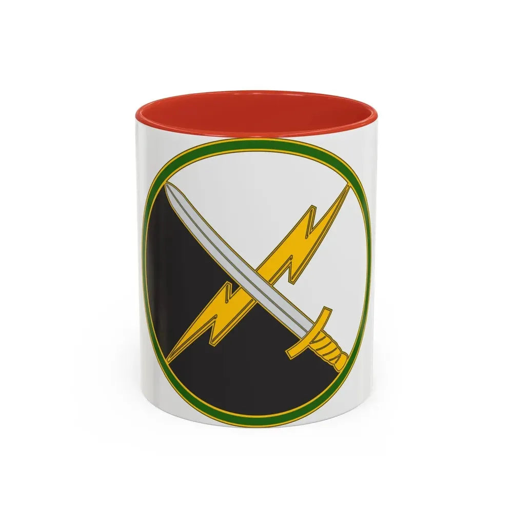 First Information Operations Command CSIB (U.S. Army) Accent Coffee Mug 11oz Red - Go Mug Yourself