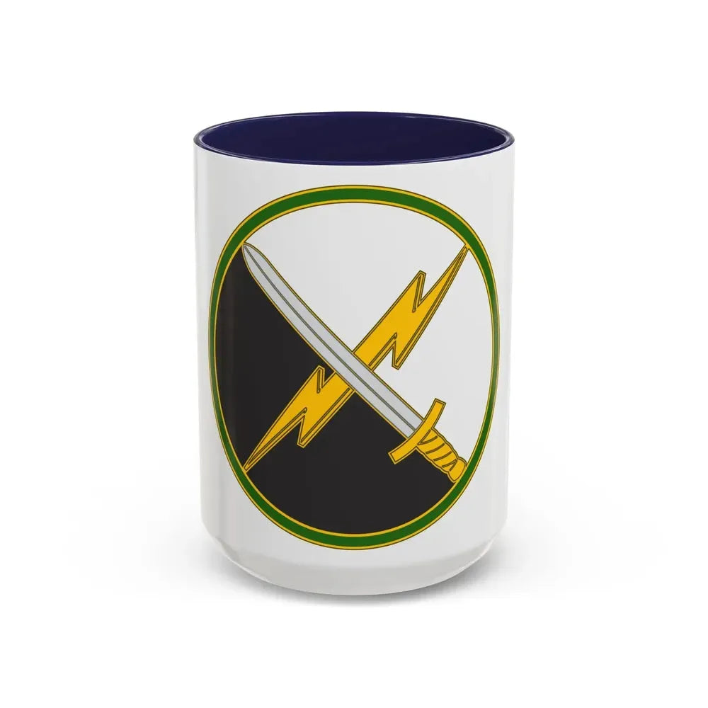 First Information Operations Command CSIB (U.S. Army) Accent Coffee Mug 15oz Navy - Go Mug Yourself