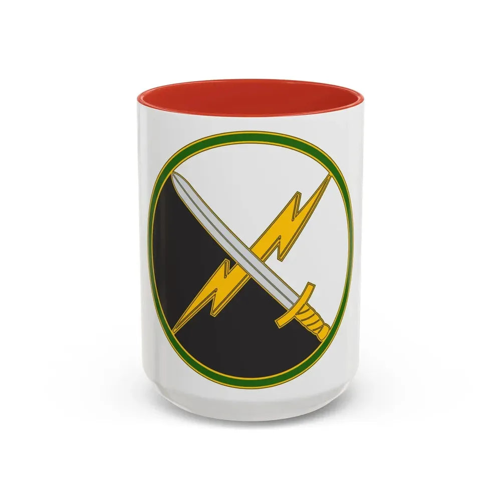 First Information Operations Command CSIB (U.S. Army) Accent Coffee Mug 15oz Red - Go Mug Yourself
