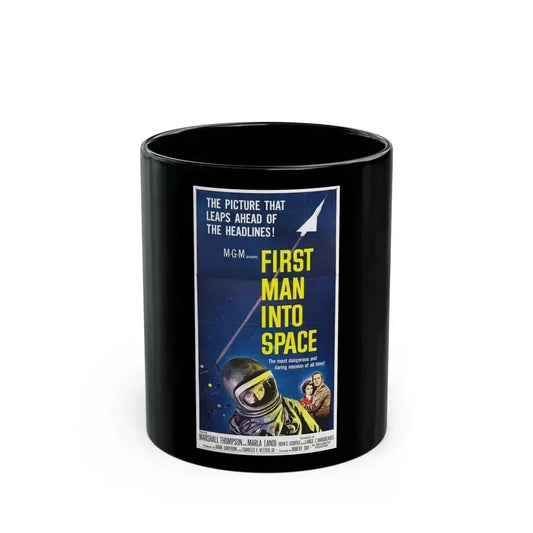FIRST MAN INTO SPACE 1959 Movie Poster - Black Coffee Mug 11oz - Go Mug Yourself