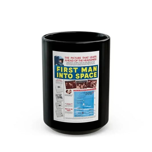 FIRST MAN INTO SPACE (TEASER) 1959 Movie Poster - Black Coffee Mug 15oz - Go Mug Yourself