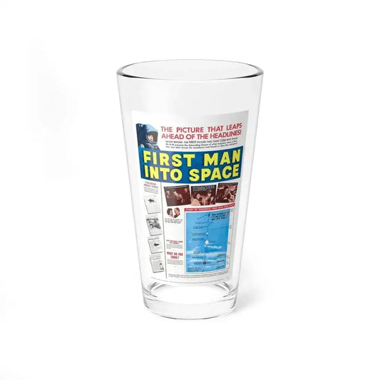 FIRST MAN INTO SPACE (TEASER) 1959 Movie Poster - Pint Glass 16oz 16oz - Go Mug Yourself