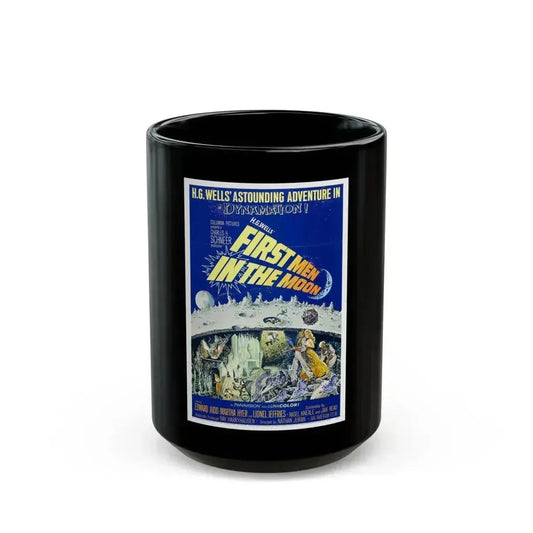 FIRST MEN IN THE MOON 1964 Movie Poster - Black Coffee Mug 15oz - Go Mug Yourself
