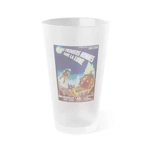 FIRST MEN IN THE MOON (FRENCH) 1964 Movie Poster - Frosted Pint Glass 16oz 16oz Frosted - Go Mug Yourself