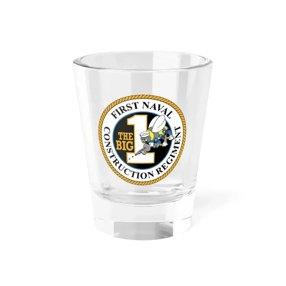 First Naval Construction Regiment (U.S. Navy) Shot Glass 1.5oz 1.5oz - Go Mug Yourself