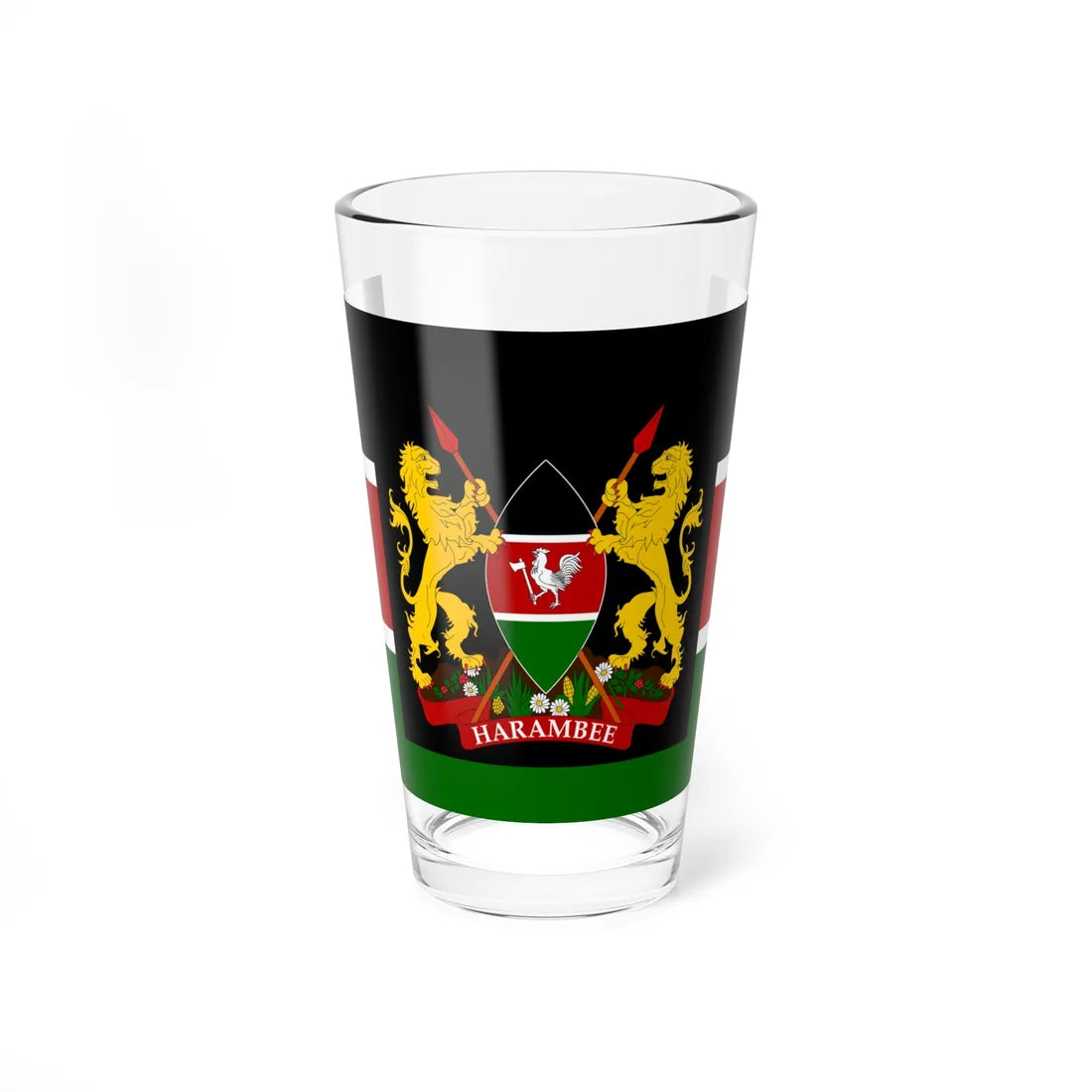 First presidential standard of Kenya (Kenya) Pint Glass 16oz 16oz - Go Mug Yourself