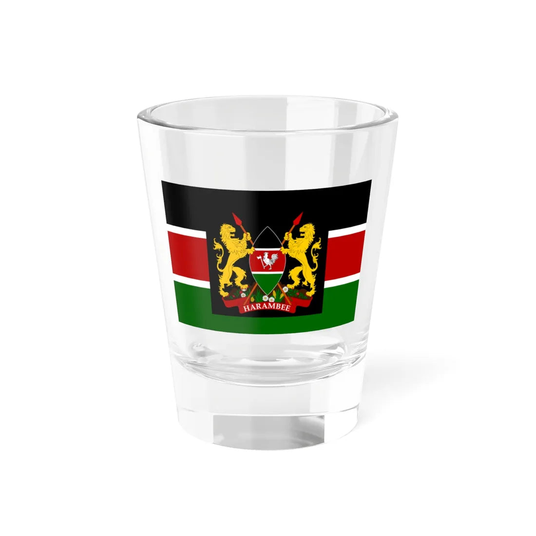 First presidential standard of Kenya (Kenya) Shot Glass 1.5oz 1.5oz - Go Mug Yourself