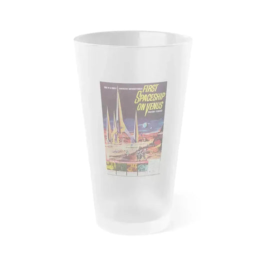 FIRST SPACESHIP ON VENUS 1960 Movie Poster - Frosted Pint Glass 16oz 16oz Frosted - Go Mug Yourself