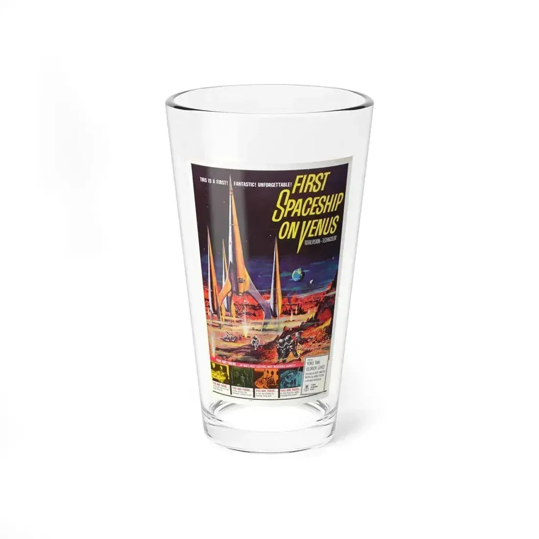 FIRST SPACESHIP ON VENUS 1960 Movie Poster - Pint Glass 16oz 16oz - Go Mug Yourself