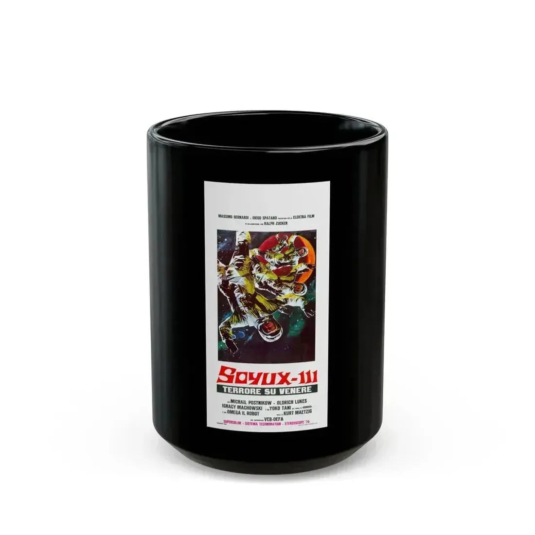 FIRST SPACESHIP ON VENUS (ITALIAN) 1960 Movie Poster - Black Coffee Mug 15oz - Go Mug Yourself