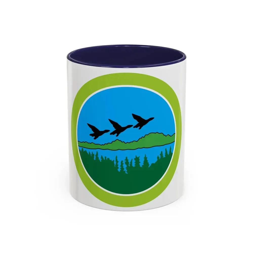 Fish and Wildlife Management (Boy Scout Merit Badge) Accent Coffee Mug 11oz Navy - Go Mug Yourself