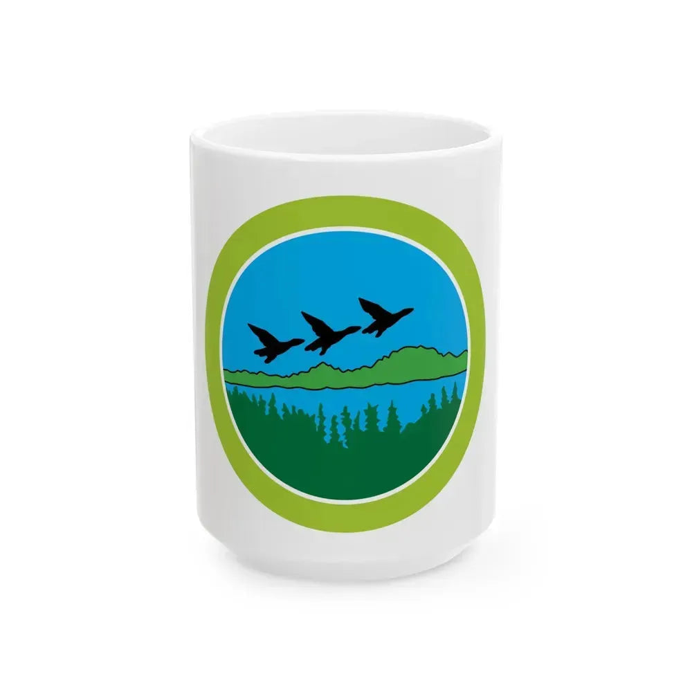 Fish and Wildlife Management (Boy Scout Merit Badge) White Coffee Mug 15oz - Go Mug Yourself
