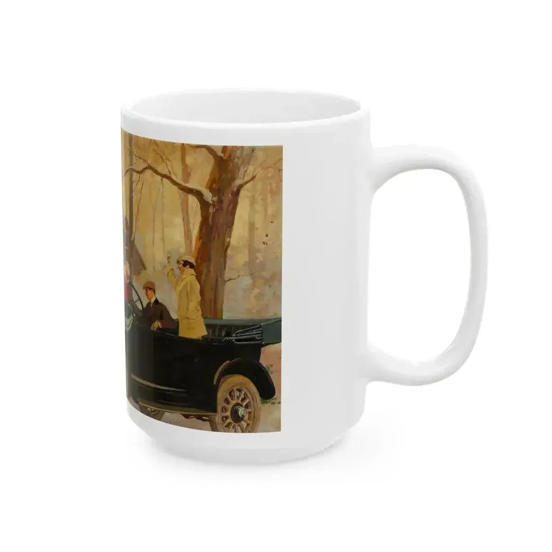 Fisk Tire, ad illustration - White Coffee Mug - Go Mug Yourself