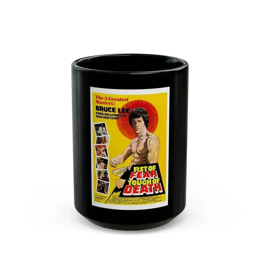 FIST OF FEAR TOUCH OF DEATH 1980 Movie Poster - Black Coffee Mug 15oz - Go Mug Yourself
