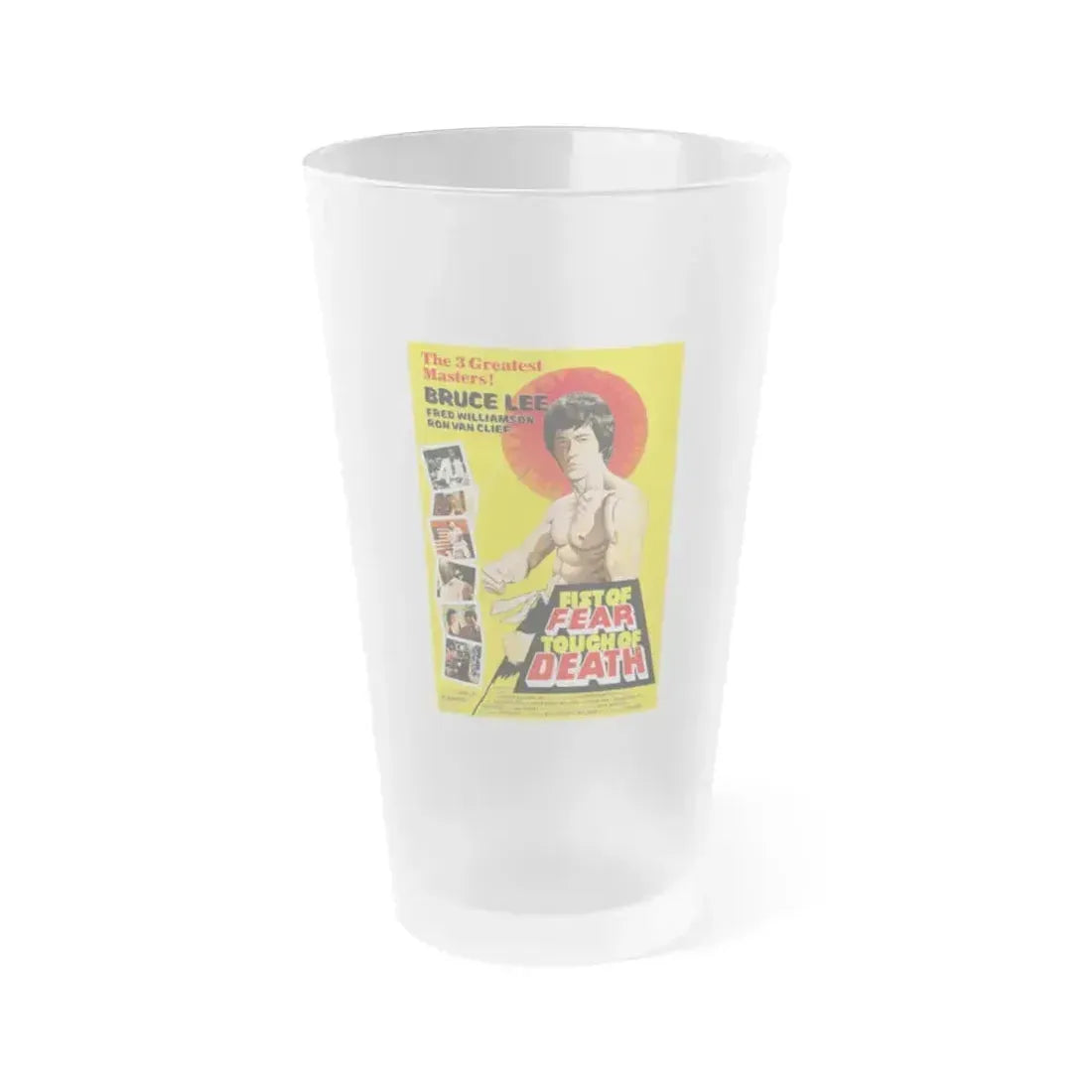 FIST OF FEAR TOUCH OF DEATH 1980 Movie Poster - Frosted Pint Glass 16oz 16oz Frosted - Go Mug Yourself
